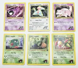 Vintage Pokemon Cards Lot of 6 Sabrina's & Erika's Gym Challenge Base Set HP-DMG - Image 1
