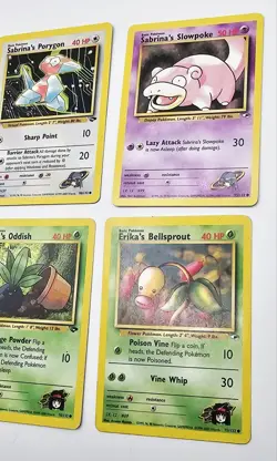 Vintage Pokemon Cards Lot of 6 Sabrina's & Erika's Gym Challenge Base Set HP-DMG - Image 2