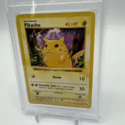1999 Pokemon Game Base Set Pikachu Red Cheeks Shadowless Card #58 PSA 5 - Image 2