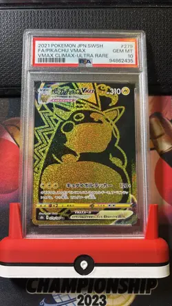 PSA 10 Pikachu VMAX 279/184 UR Card Japanese VMAX CLIMAX 2021 Pokemon - Image 1