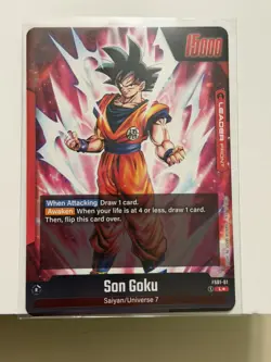 Son Goku FS01-01 Gold Tournament Promo Leader Dragon Ball Card Fusion World FW - Image 2
