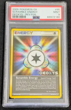 PSA 9 Scramble Energy ex Deoxys Reverse Foil Holo 95/107 MINT Pokemon Card 2005 - Image 1