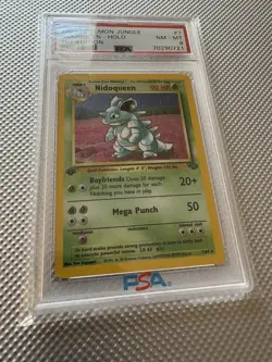 1999 Pokemon TCG Jungle Nidoqueen Holo 1st Edition PSA 8 7/64 Card Stock - Image 1