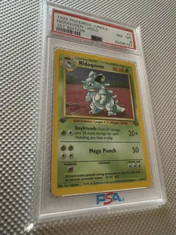 1999 Pokemon TCG Jungle Nidoqueen Holo 1st Edition PSA 8 7/64 Card Stock - Image 3