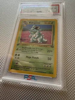 1999 Pokemon TCG Jungle Nidoqueen Holo 1st Edition PSA 8 7/64 Card Stock - Image 4