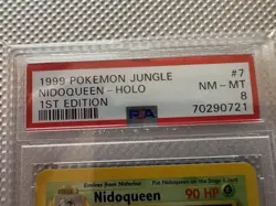 1999 Pokemon TCG Jungle Nidoqueen Holo 1st Edition PSA 8 7/64 Card Stock - Image 5