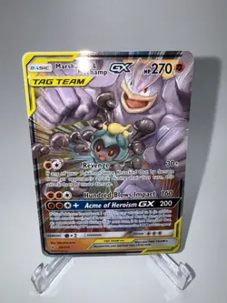 Pokemon TCG Marshadow & Machomp GX 82/214 Tag Team Card NM - Image 1