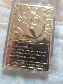 Jigglypuff Pokemon 23K Gold Plated Trading Card 1999 Burger King Limited Edition - Image 2