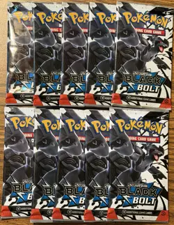 Pokemon SV Black Bolt Booster Pack - Total Of 10 Packs - 10 Cards Pack - SEALED - Image 1