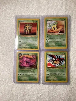 1995/2000 Pokemon Lot 4 Cards Sunkern/ledyba/Dark Mike/(G2) - Image 1