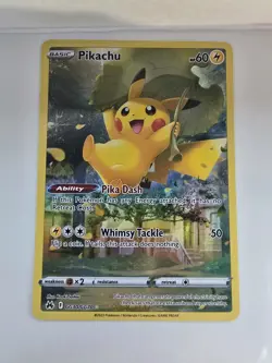 Pokemon Pikachu TCG Crown Zenith Full Art Holo Rare Card GG30/GG70 - Image 1