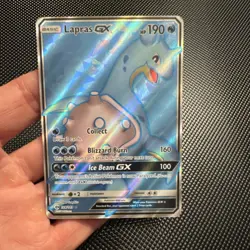 Pokemon Lapras GX Full Art Ultra Rare Holo Card SM Base Set 139/149 Basic 190 HP - Image 1