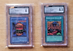 Set Of 2 Graded Yugioh Cards- Hamburger Recipe (CGC 8.5) & Hungry Burger (CGC 8) - Image 1