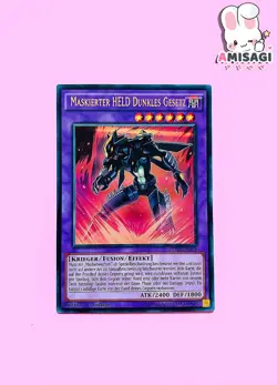 Yu-Gi-Oh! Karte Maskierter Held Dunkles Gesetz DUSA-DE094 Trading Card TCG - Image 1