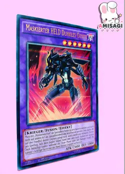 Yu-Gi-Oh! Karte Maskierter Held Dunkles Gesetz DUSA-DE094 Trading Card TCG - Image 2