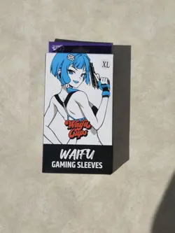 Waifu Cups XL Light Blue Anime Card Sleeves, Proprietary GG Material - Image 1