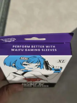 Waifu Cups XL Light Blue Anime Card Sleeves, Proprietary GG Material - Image 5