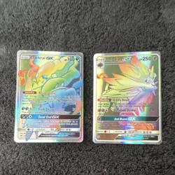 Pokemon Darkrai GX & Solgaleo GX Sun & Moon Holo Card Lot GX - Image 1