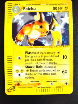 Raichu 025/165 Pikachu 124/165 Expedition WotC Set Holo Rare Pokemon E Card TCG - Image 2