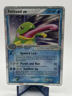 Pokemon Politoed ex EX Unseen Forces Ultra Rare Holo 107/115 150 HP 2005 Card - Image 1
