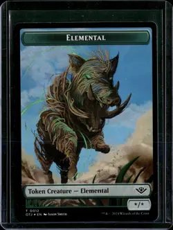 Treasure 18 / Elemental 12 - Foil - Token - OTJ - NM - MTG Magic The Gathering - Image 2