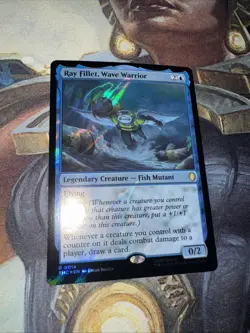 Ray Fillet, Wave Warrior - Surge Foil NM R MTG Commander: TMNT - Image 1