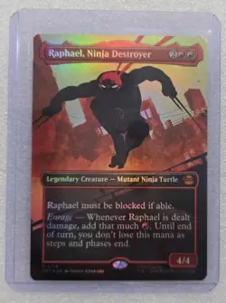 MTG Raphael, Ninja Destroyer - Foil - Borderless, NM-Mint, English Teenage Mutan - Image 1