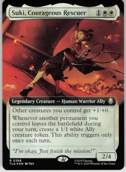 MTG Suki, Courageous Rescuer Extended Art Foil NM Avatar Airbender Magic 368 - Image 1