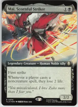 MTG Mai Scornful Striker Extended Art Foil NM Avatar Last Airbender Magic 374 - Image 1