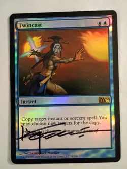 Magic The Gathering - 1x Signed Foil Twincast (mtg) M10 - Image 1