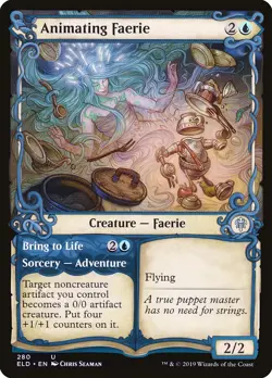 MTG Animating Faerie // Bring to Life Showcase ** Throne of Eldraine ** En (NM) - Image 1