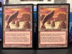 2x Sandstone Needle Mercadian Masques Mtg Magic LP - Image 1