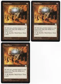 Mind Stone x3 3x 1997 Weatherlight Colorless Common Artifact MTG LP AZ1 - Image 1