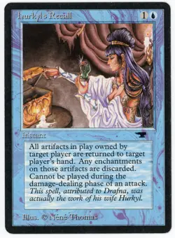 MTG Hurkyl's Recall, Antiquities, Moderately Played, English - Image 1