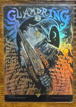 MTG Glamdring (Borderless Poster) - Foil - The Lord of the Rings (LTR) #747 - Image 1