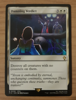 Damning Verdict MTG NM Regular Commander Final Fantasy Magic - Image 1