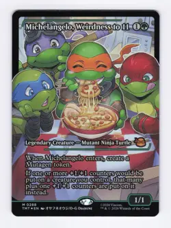 Michelangelo, Weirdness to 11 (Showcase) (Foil) MTG Teenage Mutant Ninja Turtles - Image 1