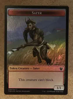 Foil* Satyr / Gold Token - Theros Beyond Death - NM MTG - Image 1