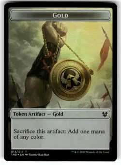 Satyr // Gold Double-Sided Token T Theros Beyond Death Foil 9 // 13 MTG NM - Image 2