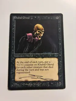 Khabal Ghoul Arabian Nights HP Heavy Play MTG Magic The Gathering SignedUUU - Image 1