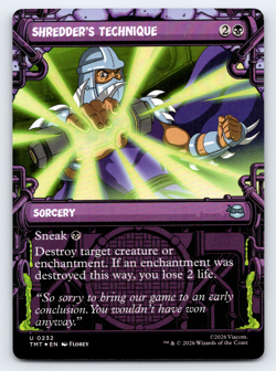 Shredder's Technique Borderless FOIL - TMNT Ninja Turtles - MTG - Image 1