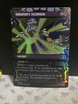 NM Showcase Foil Shredder's Technique, MTG, TMNT, Magic the Gathering, 232 - Image 1