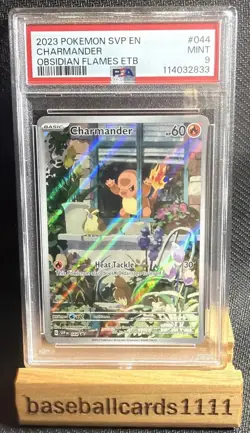 Charmander 44 - PSA 9 Mint - 2023 Pokemon Obisidian Flames Black Star Promo P1 - Image 1