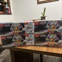 4 Pokemon Prismatic Evolutions Surprise Box And Booster Bundle Sealed - Image 1
