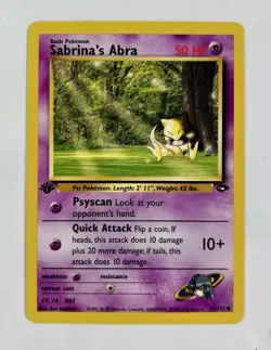 Sabrina's Abra 2000 Pokemon Gym Challenge 1st Edition #94/132 * Light Play - Image 1