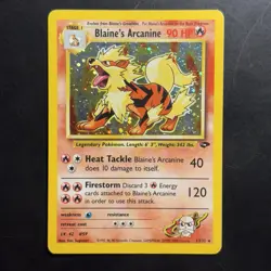 Pokemon Vintage Holo Blaine's Arcanine 1/132 Gym Challenge Wotc - Image 1