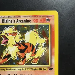Pokemon Vintage Holo Blaine's Arcanine 1/132 Gym Challenge Wotc - Image 3