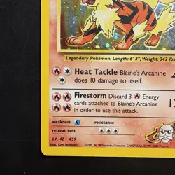 Pokemon Vintage Holo Blaine's Arcanine 1/132 Gym Challenge Wotc - Image 5