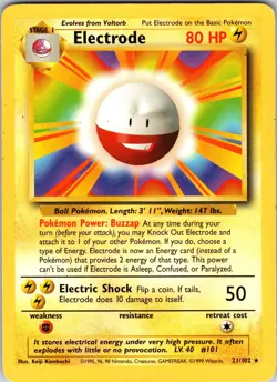 Electrode 021/102 Base Set Pokemon LP Normal - Image 1