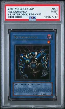 2003 Yu-Gi-Oh! Relinquished Starter Deck: Pegasus SDP Unlimited Ultra PSA 9 - Image 1